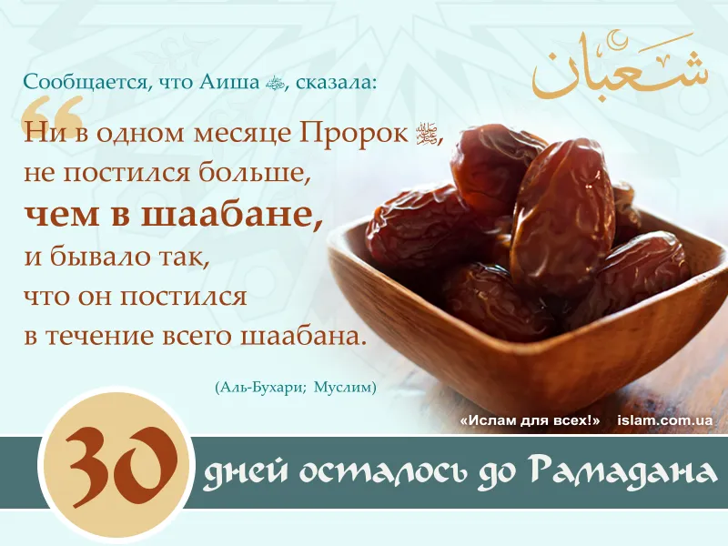 Открытка Сколько дней до Рамадана - Финики: символ Рамадана - Ислам для всех | Красивая открытка #16