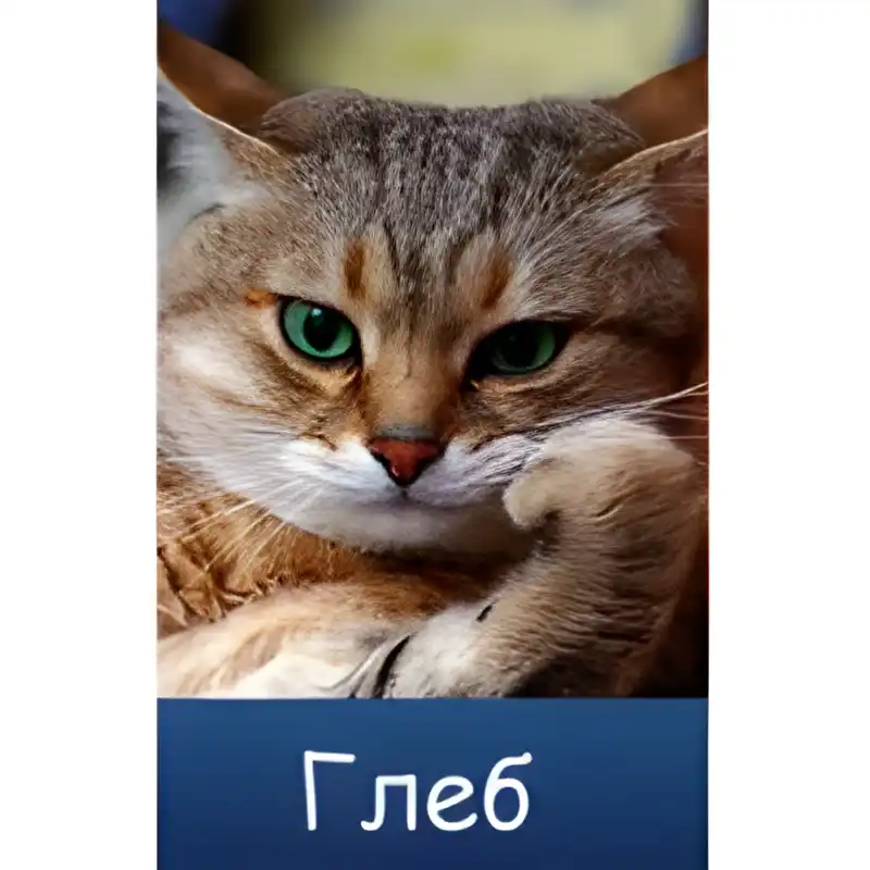Открытка открытки с именем Глеб - Открытка с рыжим котом: милая кошачья открытка | Красивая открытка #276