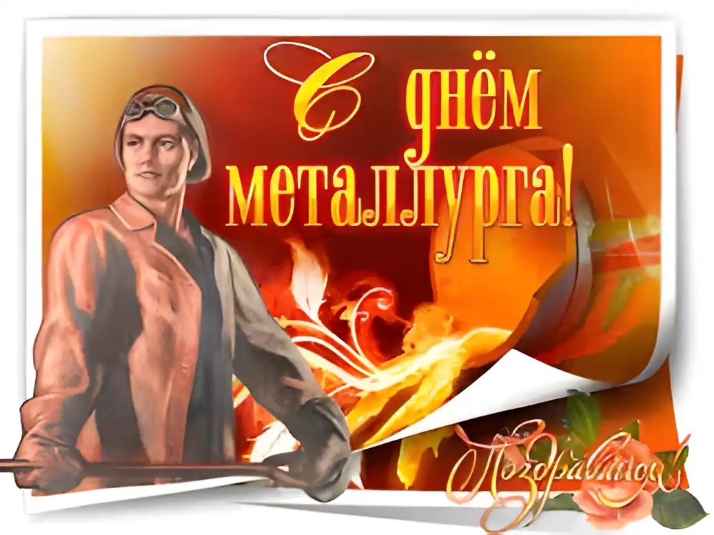 Открытка Открытки с днем металлурга - Мужчина в стиле ретро, яркая открытка | Красивая открытка #17