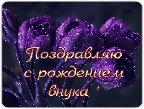 Открытка С рождением внука - Открытка с цветами: поздравления с днем рождения | Красивая открытка #20