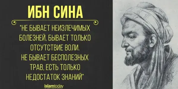 Открытка Высказывания, мысли - Ибн Сина: Мудрый портрет - Исламская открытка | Красивая открытка #35