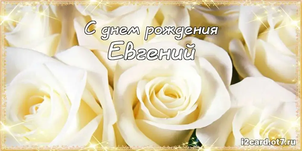 Открытка открытки с именем Евгений - Открытка с днем рождения: нежные белые цветы | Красивая открытка #106