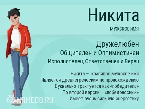 Открытка Открытки с именем Никита - Имя Ник: значение, происхождение и характер | Красивая открытка #144