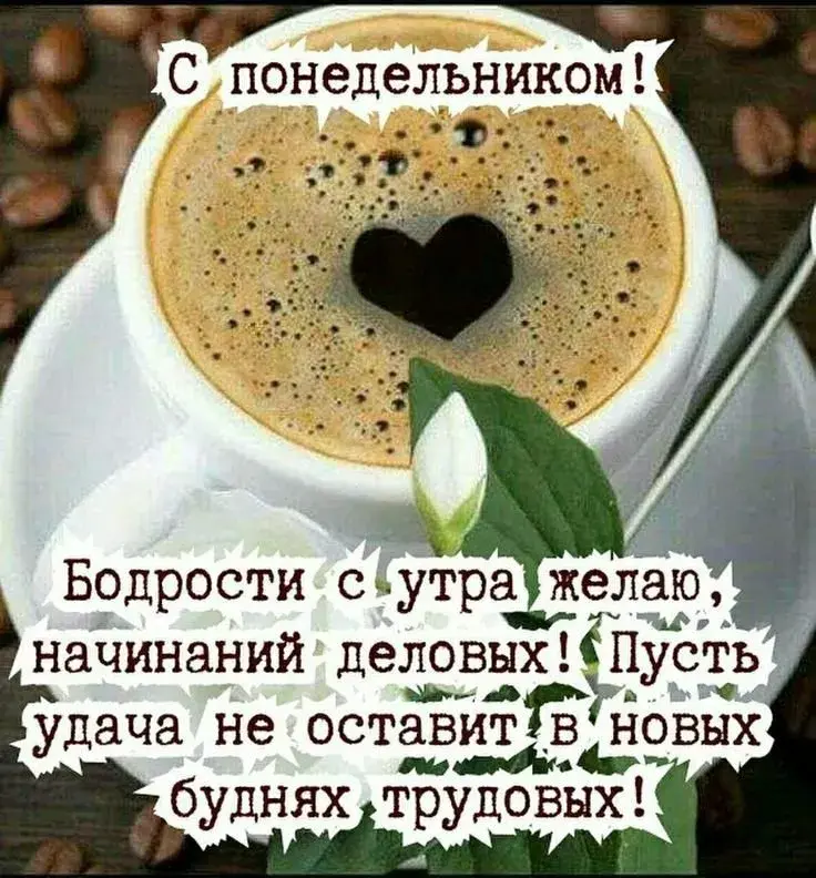 Открытка Доброе утро понедельник - Бодрости утра желаю! | Красивая открытка #14