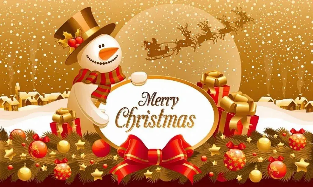 Открытка Merry Christmas - Снеговик, Рождество, Зимняя сказка, Открытка | Красивая открытка #22