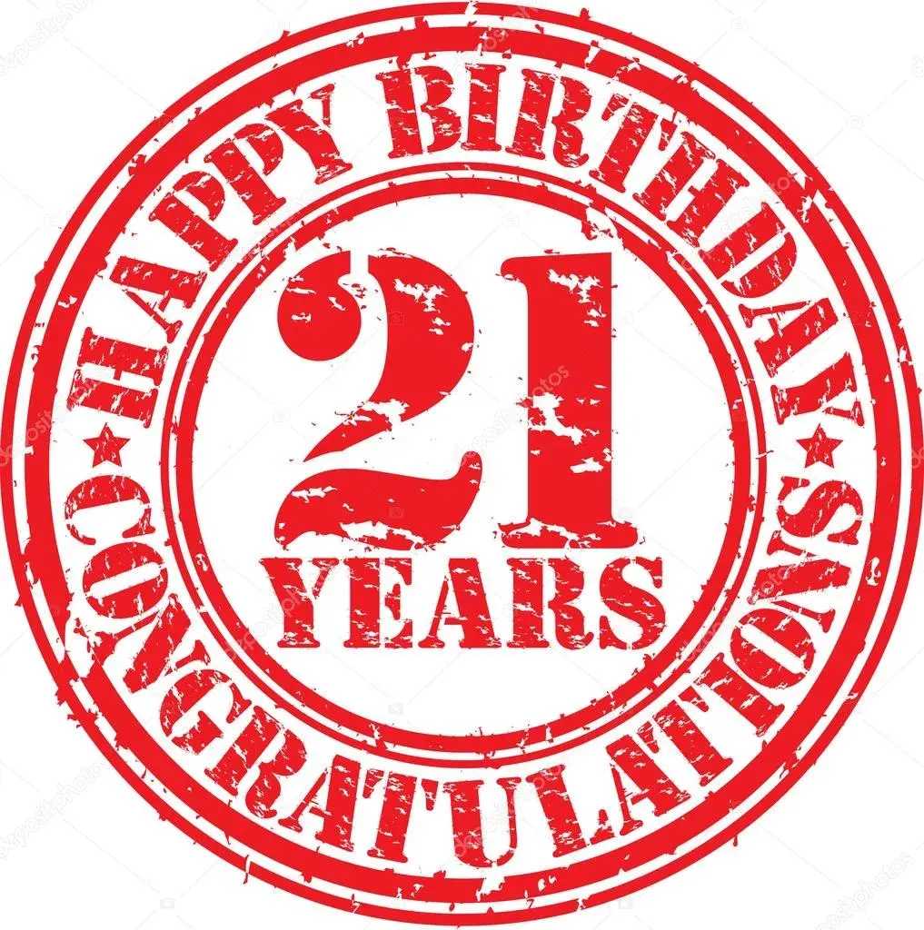 Открытка Открытки на 21 год - Открытка с надписью "Happy 21 Years" | Красивая открытка #16