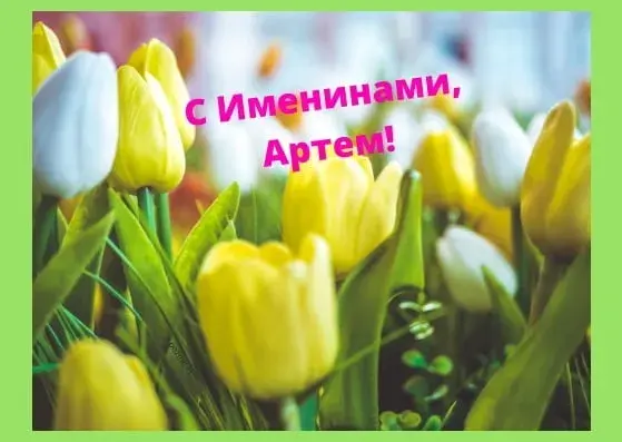 Открытка открытки с именем Артем - Открытка с тюльпанами: нежные цветы для Вас | Красивая открытка #101
