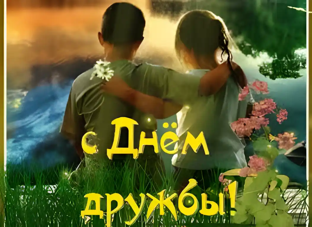 Открытка День друзей - Открытка с друзьями на природе | Красивая открытка #93