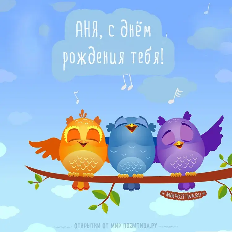 Открытка С совами - Открытка с птичками: яркие попугаи на ветке | Красивая открытка #28